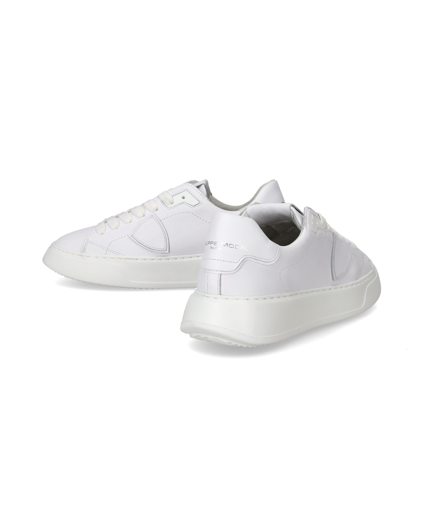 Women's Temple Low-Top Sneakers in Leather, White