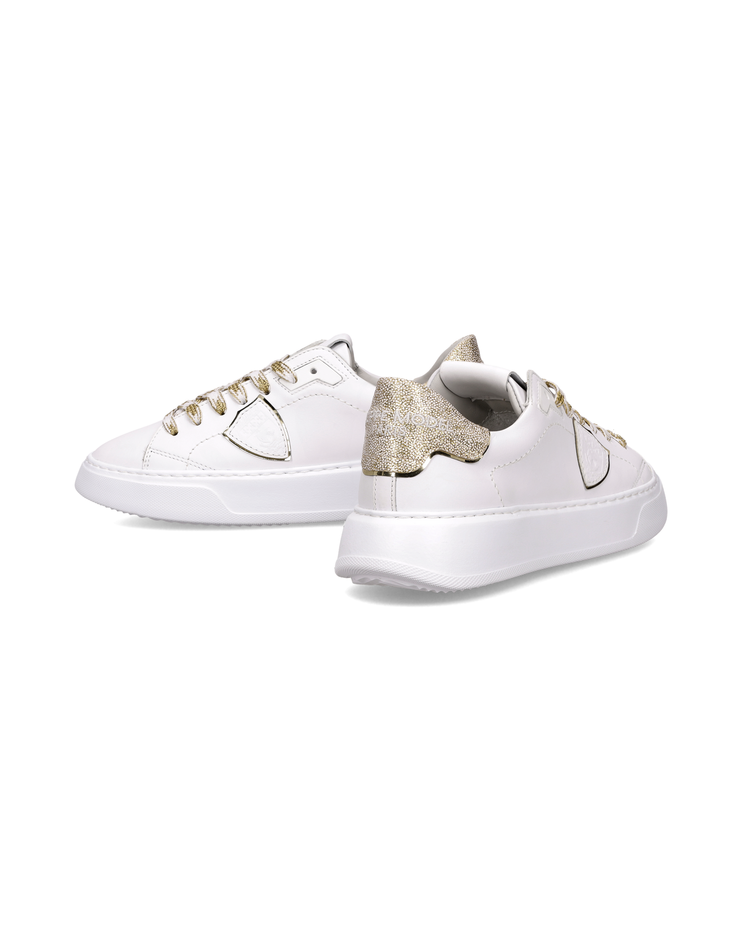 Sneakers Temple Tennis Women, White Gold