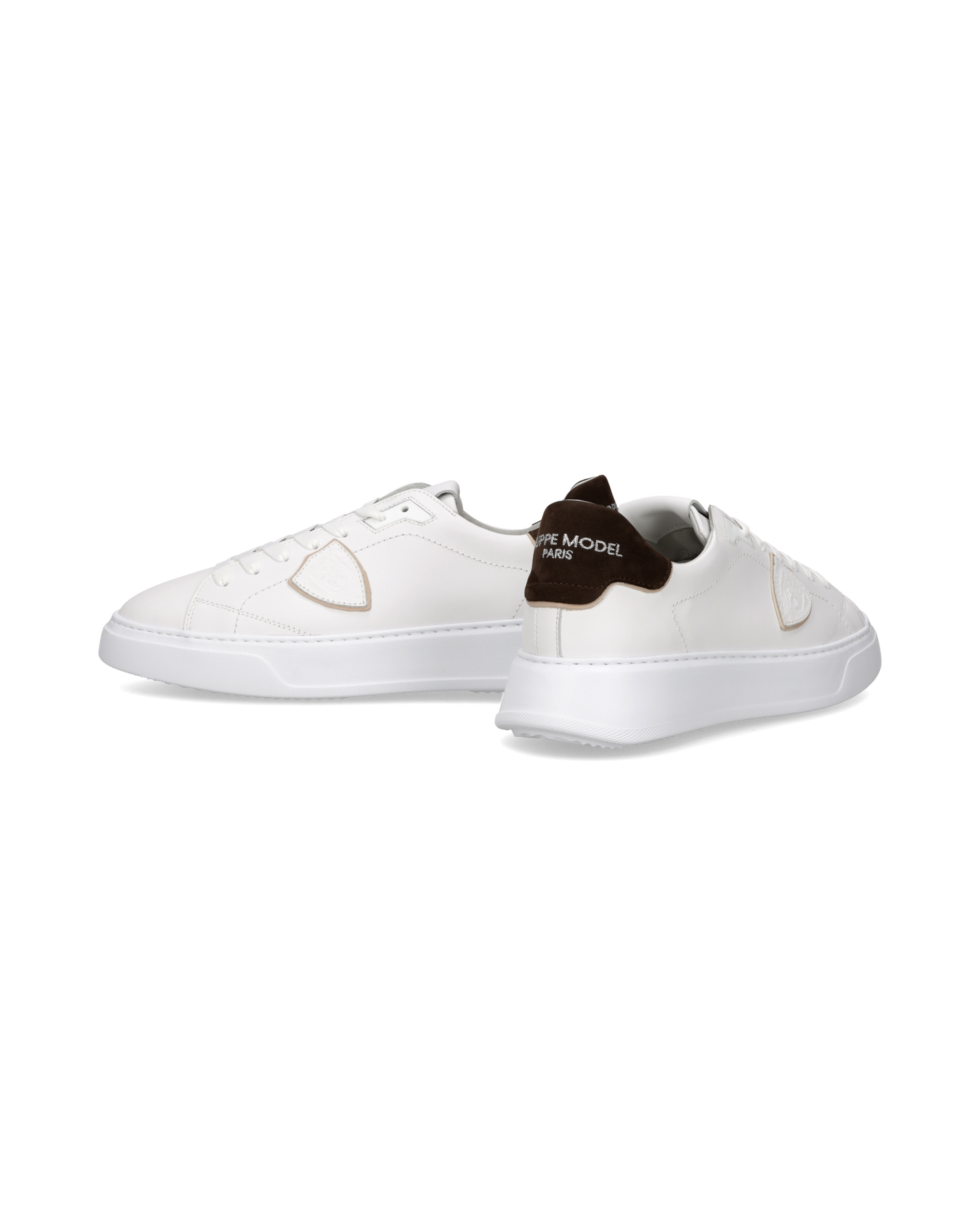 Sneakers Temple Men, White Brown