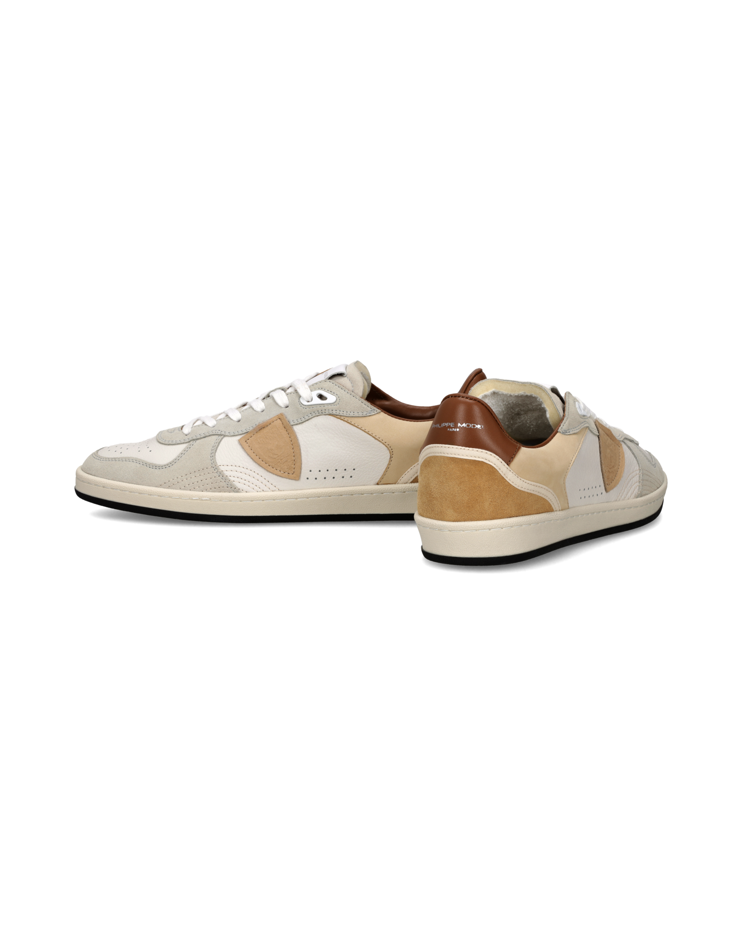 Sneakers Pgal Men, Milk White Beige Brown