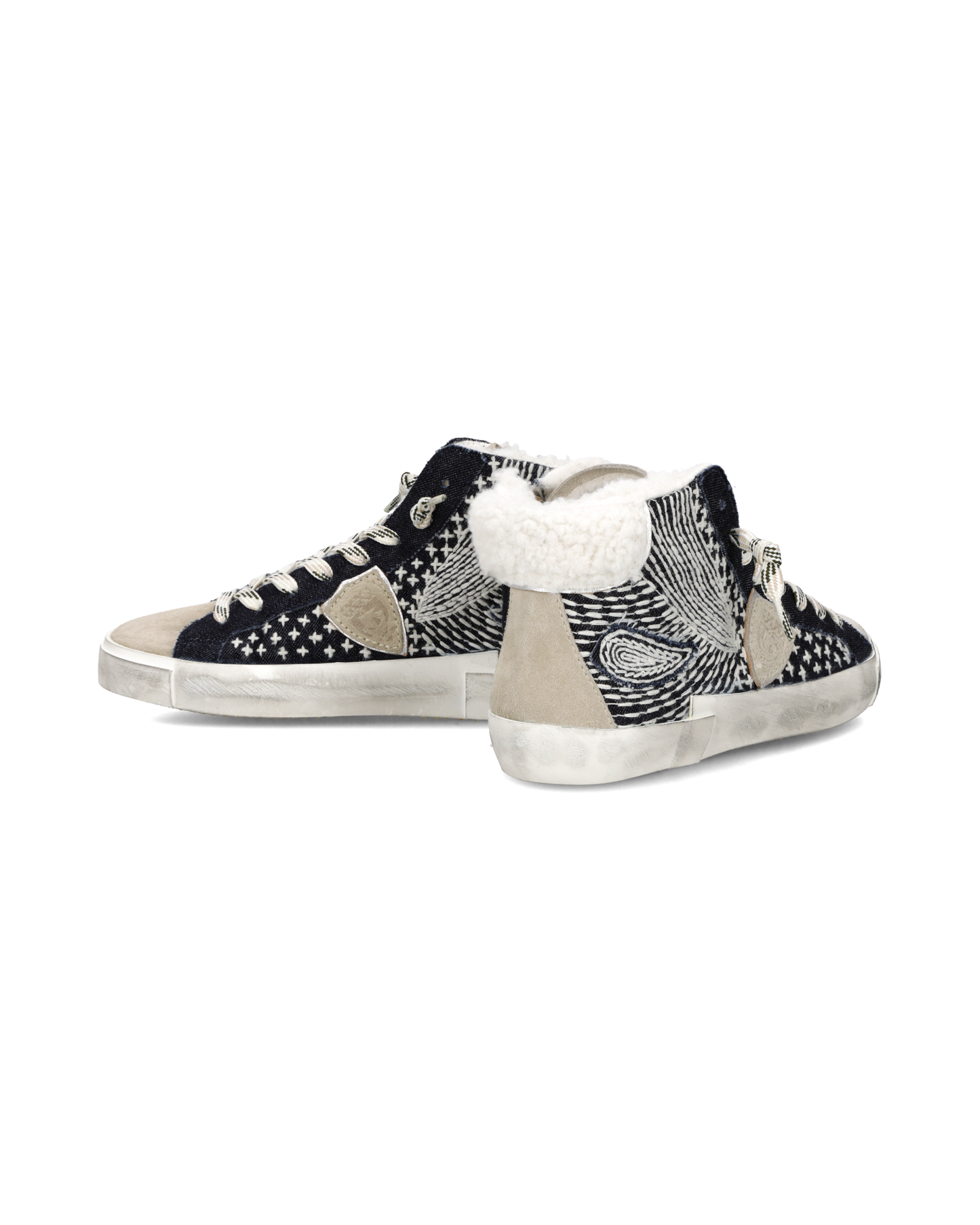 Sneakers Prsx Tennis Women with Faux Fur Lining, Blue White