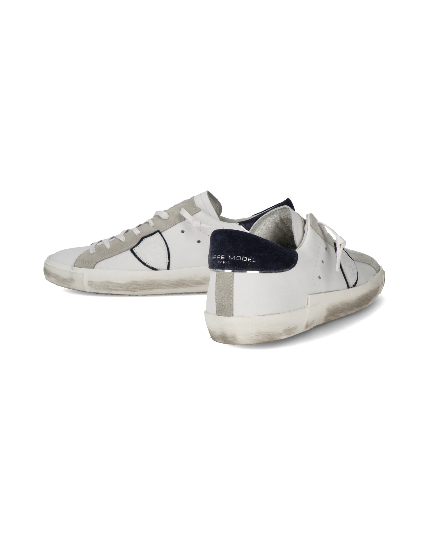 Men's Prsx Low-Top Sneakers in Suede, White and Blue