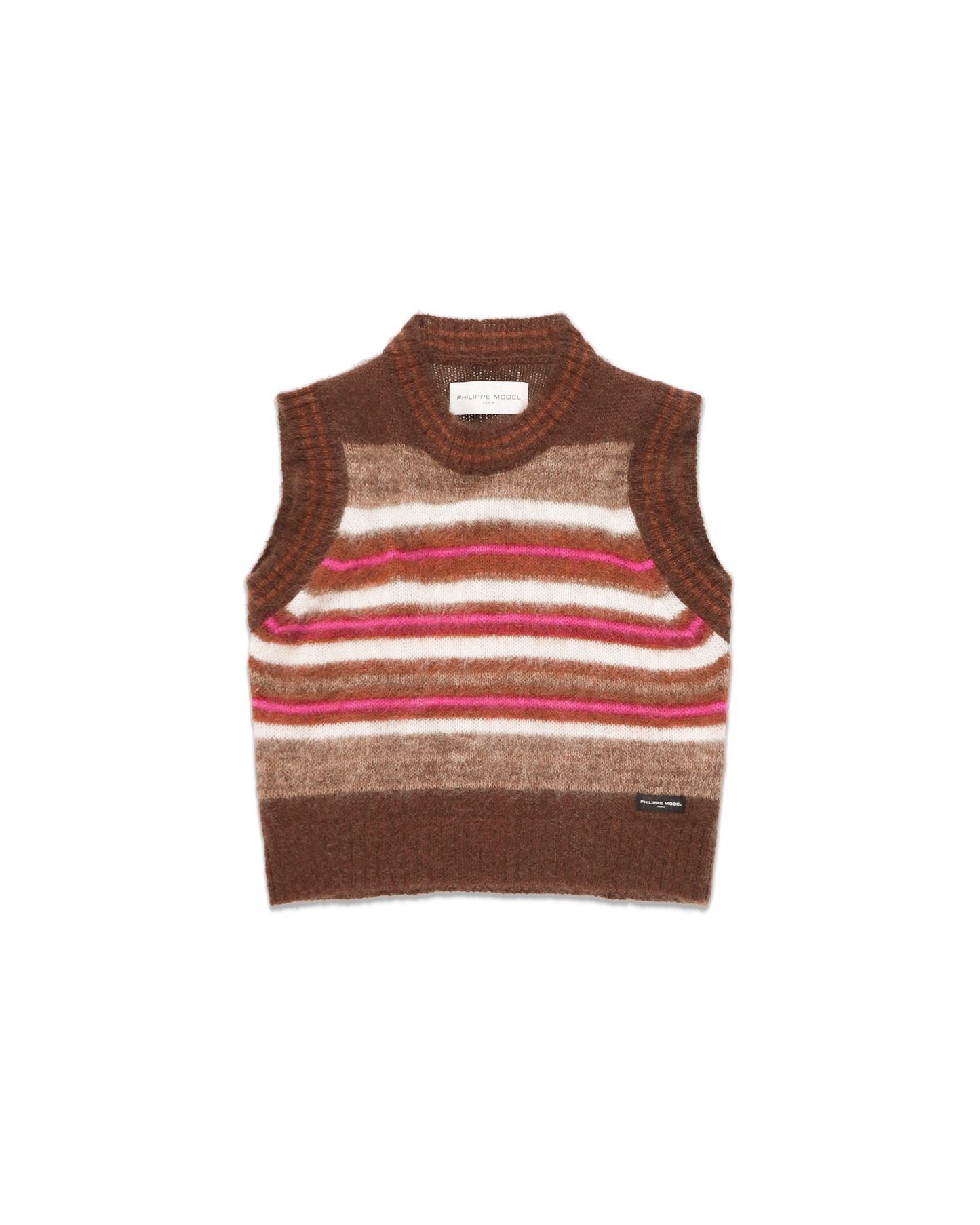 Women's Brown Cropped Waistcoat