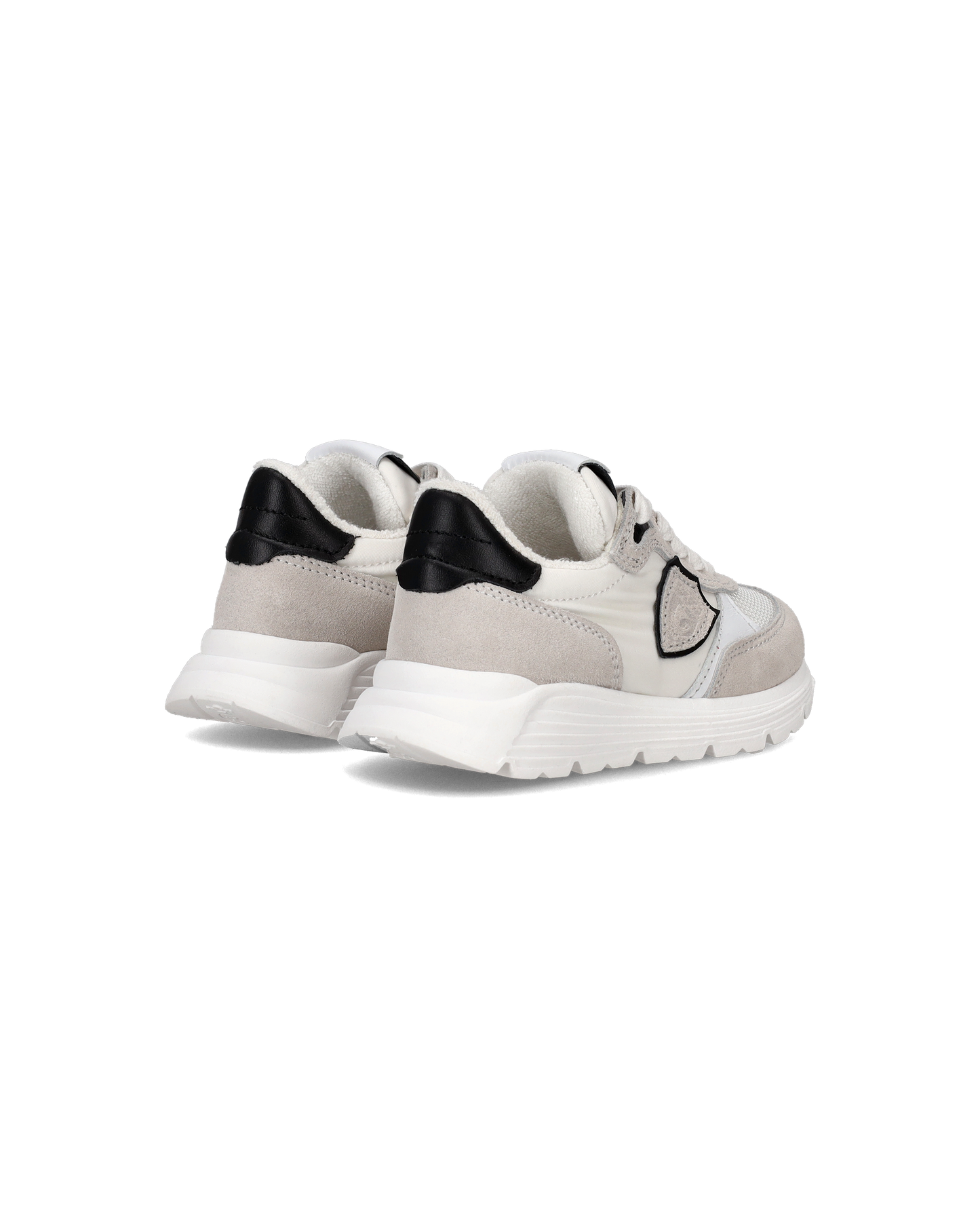 Baby Antibes Low-Top Sneakers in Nylon And Leather, White.