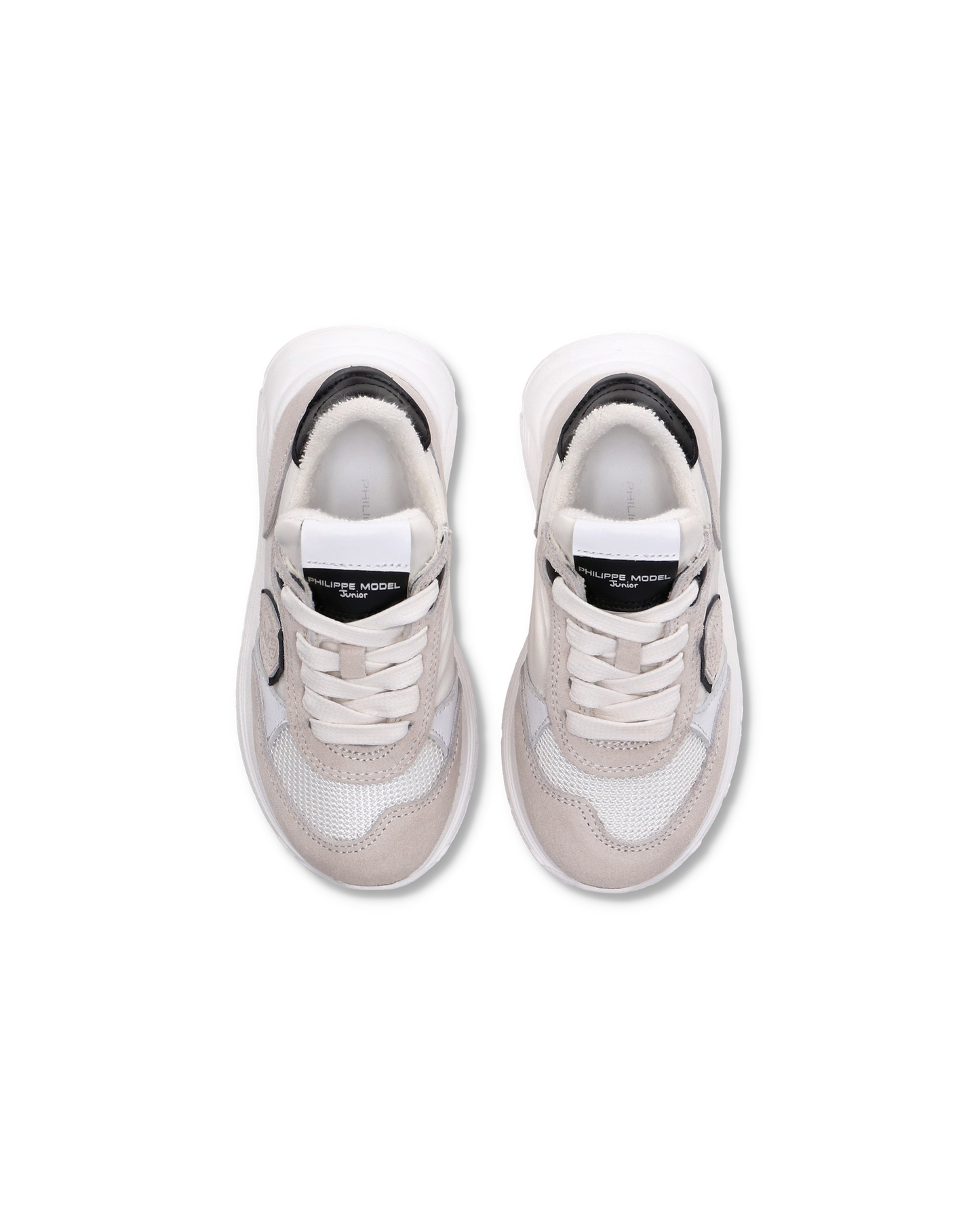 Baby Antibes Low-Top Sneakers in Nylon And Leather, White.