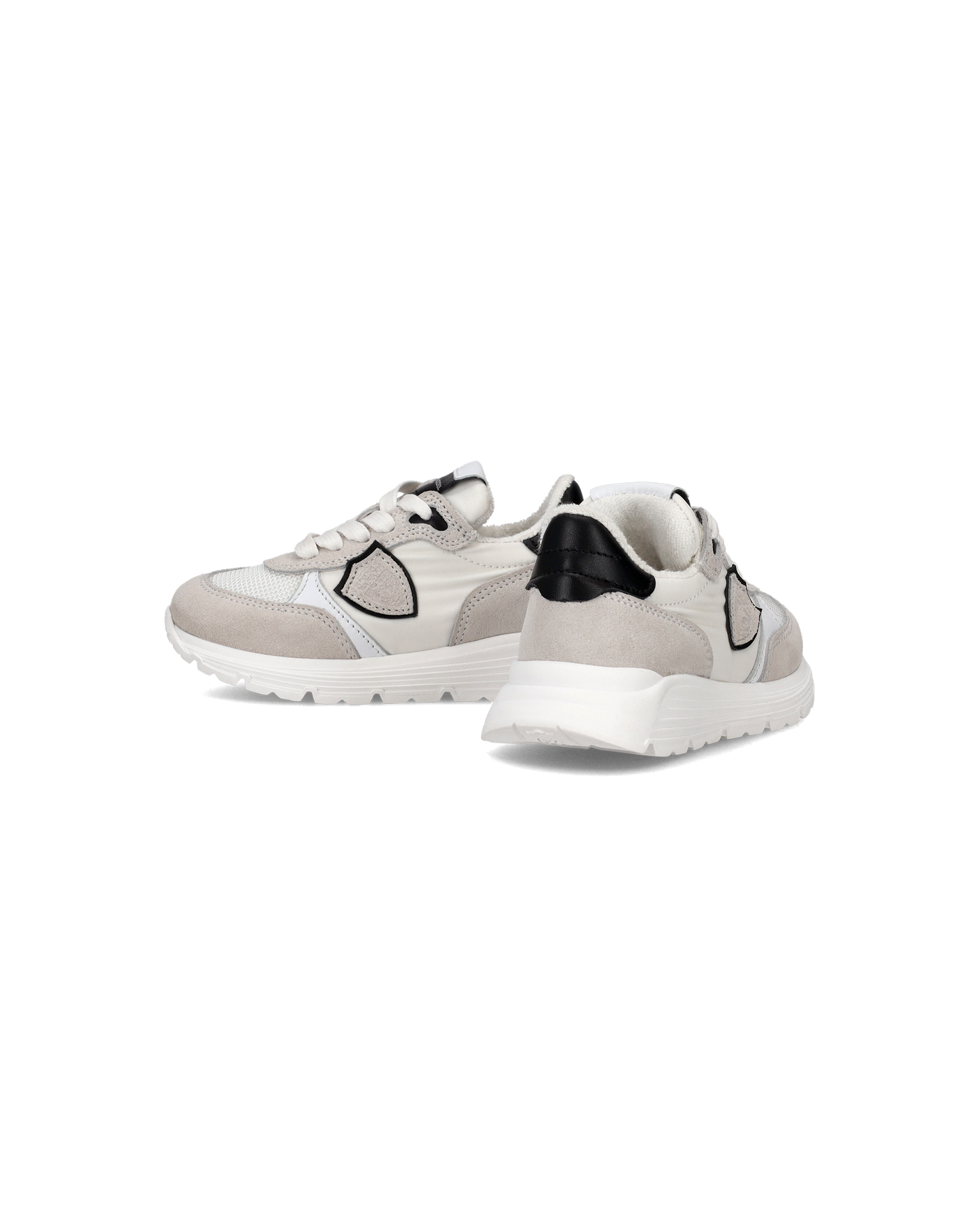 Baby Antibes Low-Top Sneakers in Nylon And Leather, White.