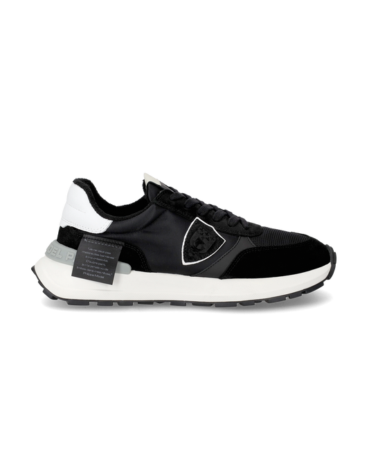 Women's Antibes Low-Top Sneakers in Nylon And Leather, Black