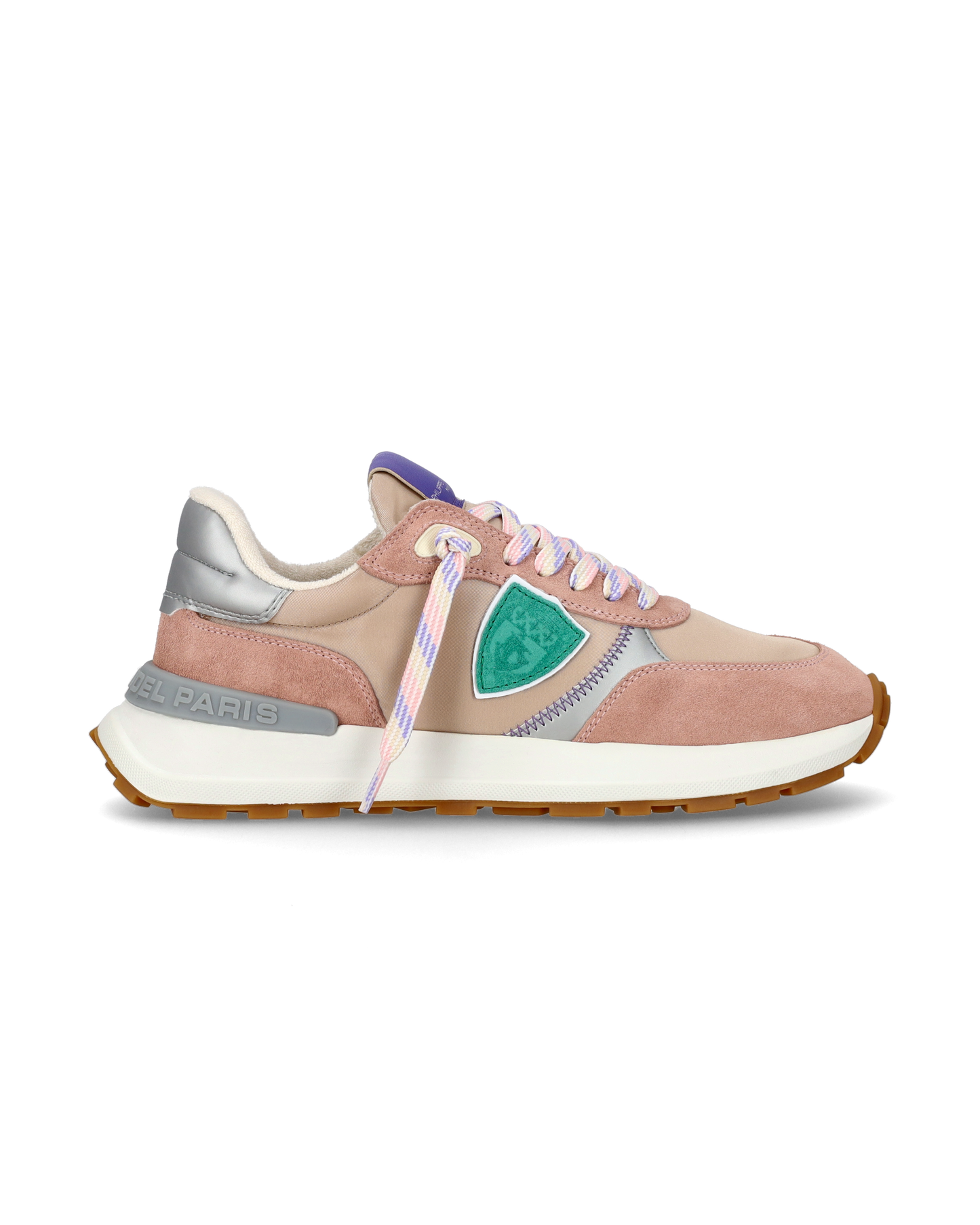 Sneaker sportive Antibes da donna in nylon e pelle - Rosa