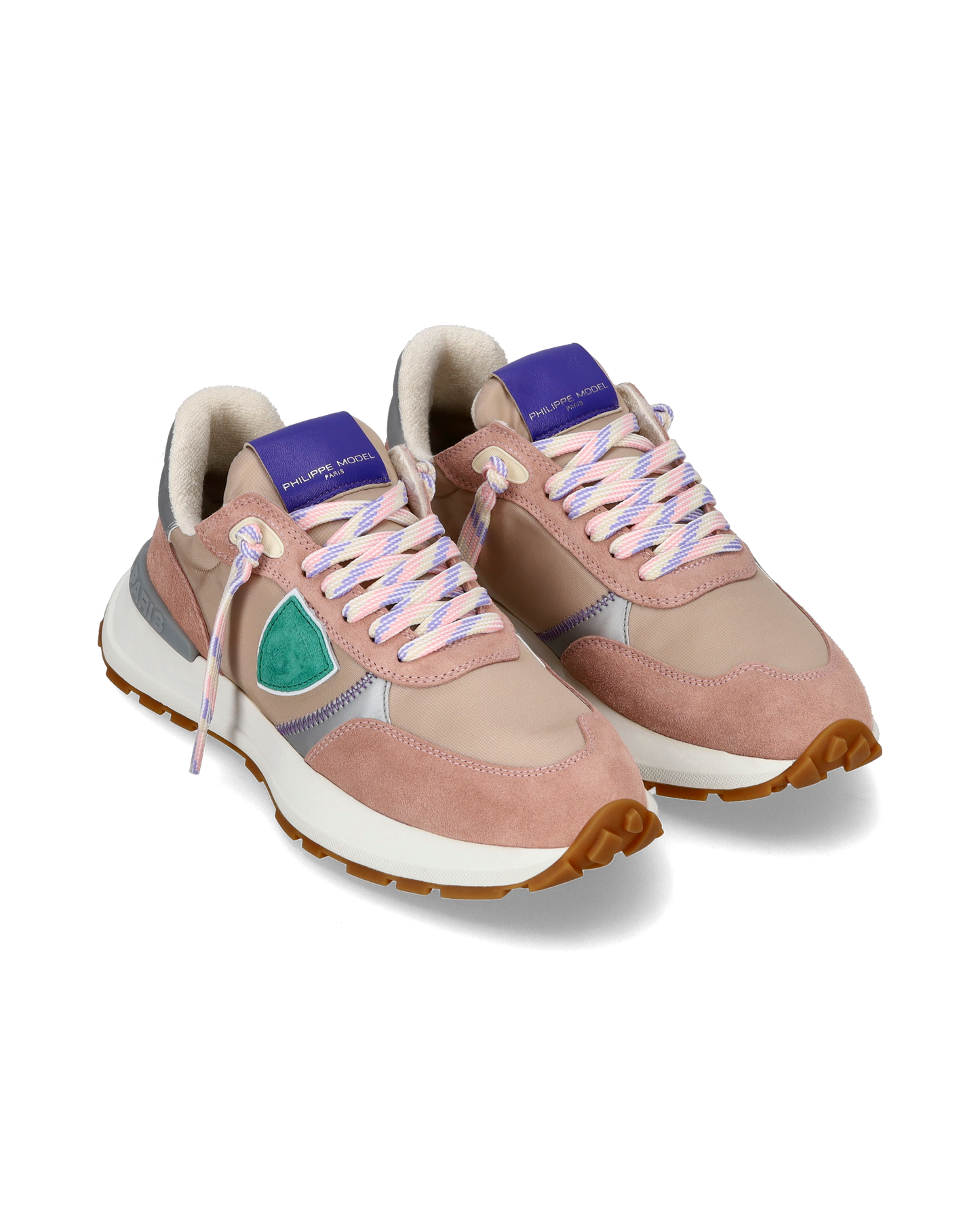 Sneaker sportive Antibes da donna in nylon e pelle - Rosa