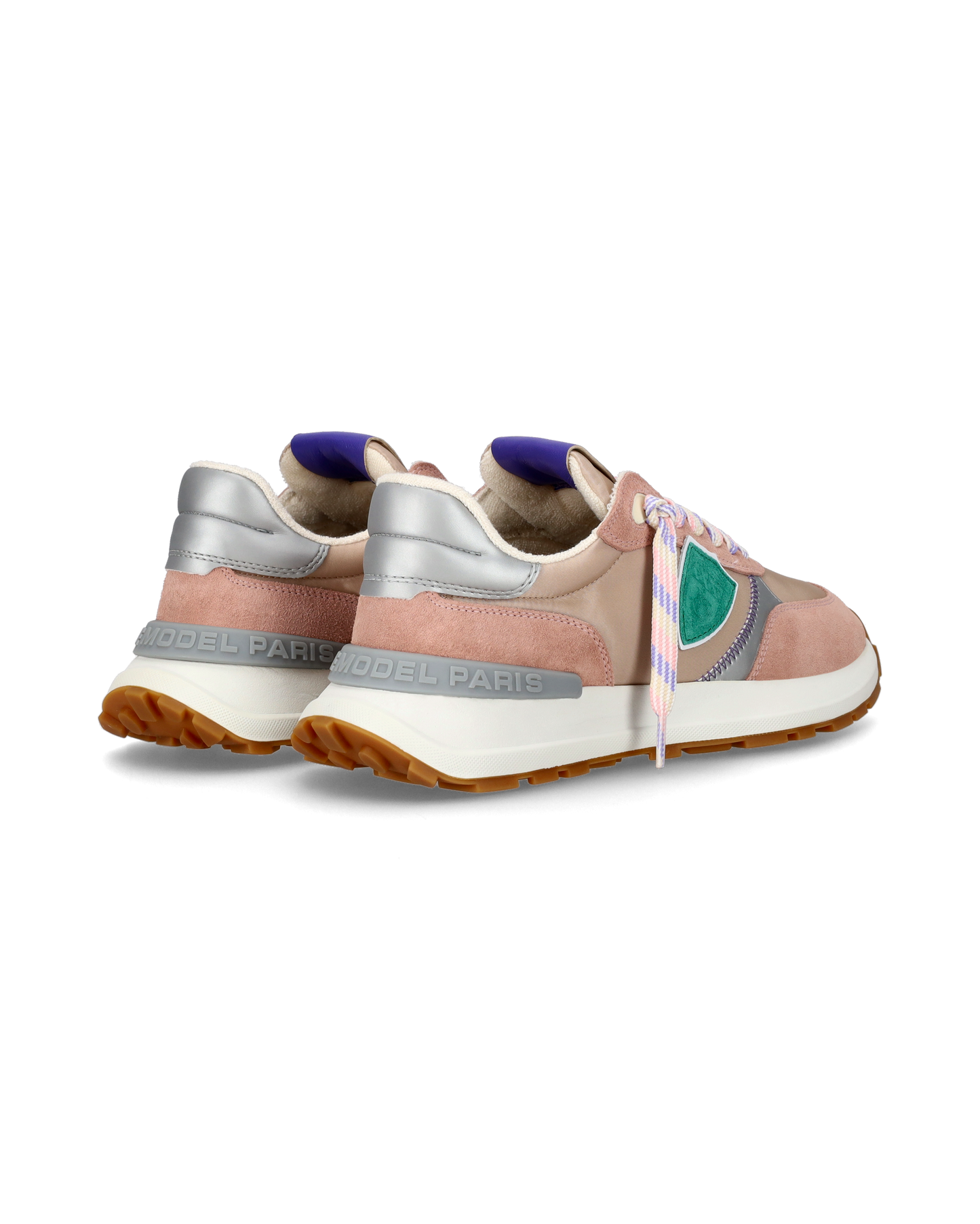 Sneaker sportive Antibes da donna in nylon e pelle - Rosa