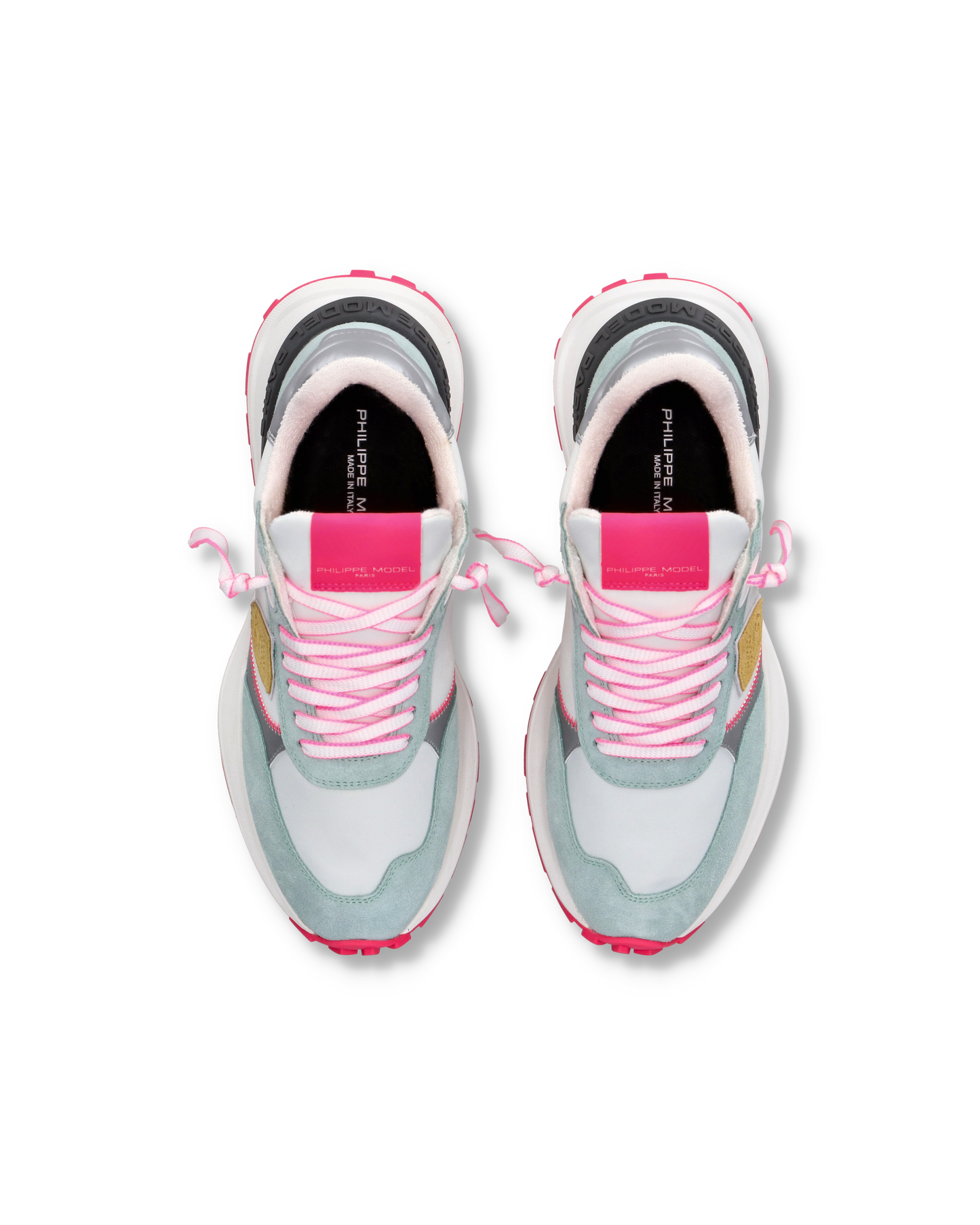 Sneaker bassa Antibes donna - verde acqua e fucsia