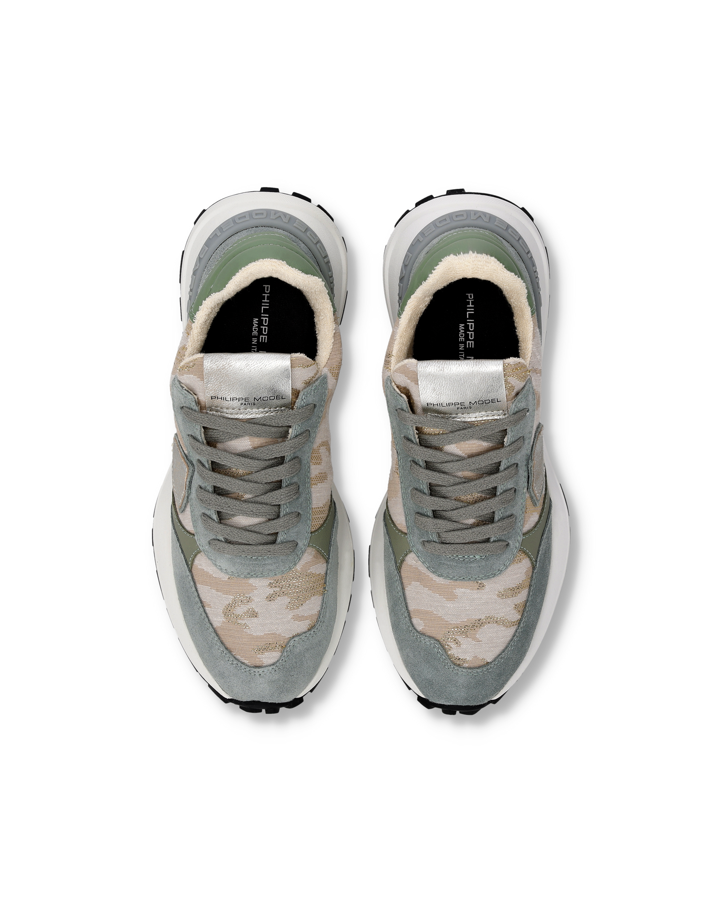 Sneakers Antibes Women, Gold Green Military Sage