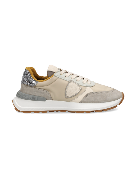 Zapatillas Antibes para Mujer, Gris Beige y Plata