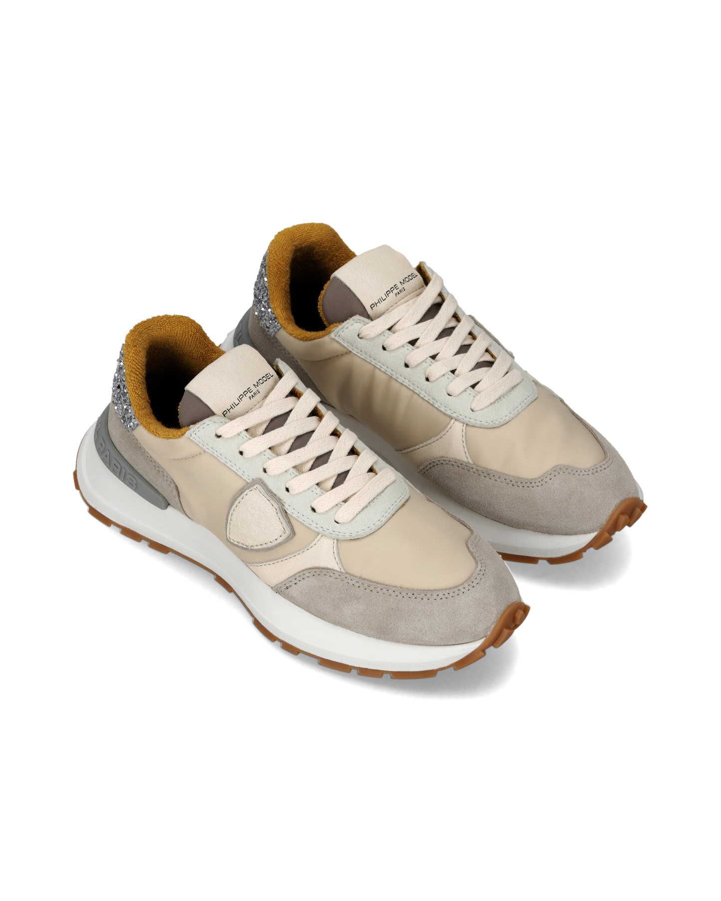 Zapatillas Antibes para Mujer, Gris Beige y Plata