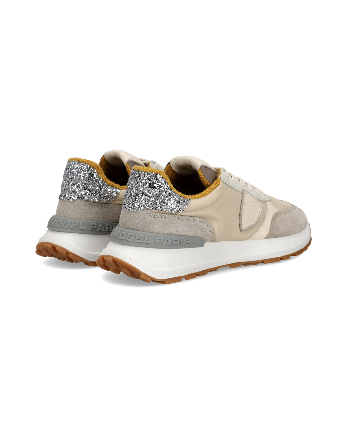 Zapatillas Antibes para Mujer, Gris Beige y Plata