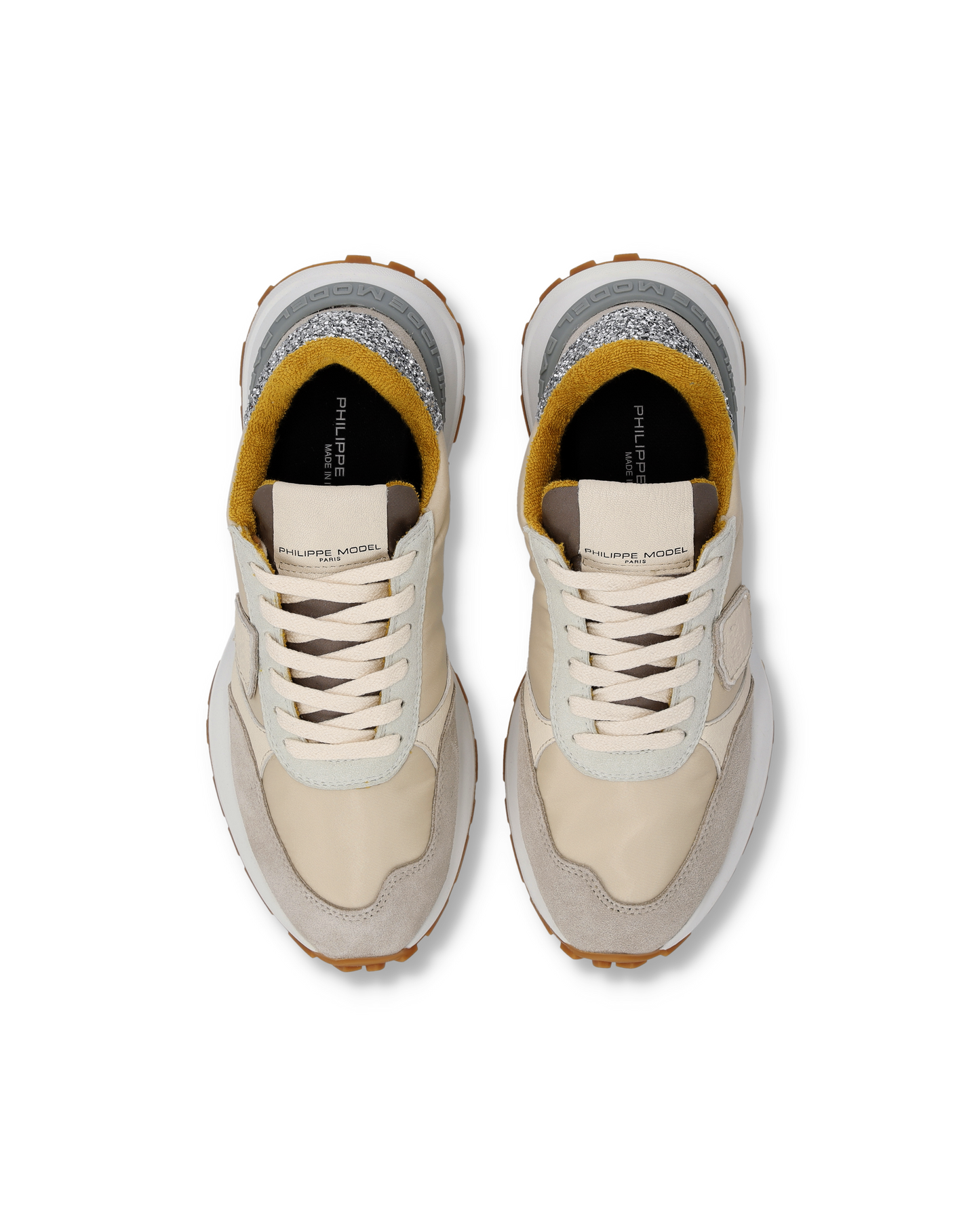 Zapatillas Antibes para Mujer, Gris Beige y Plata