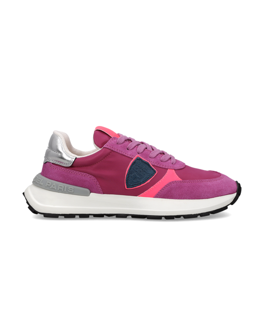 Baskets Antibes Femme, Fuchsia Argent