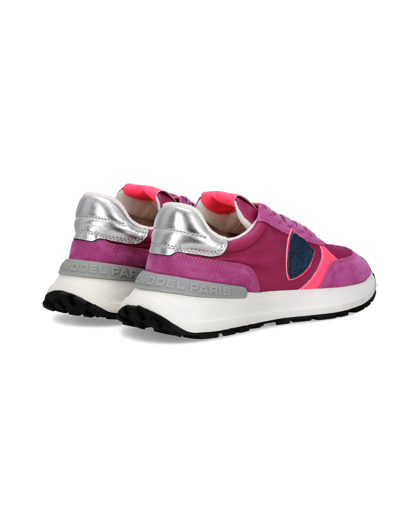Baskets Antibes Femme, Fuchsia Argent
