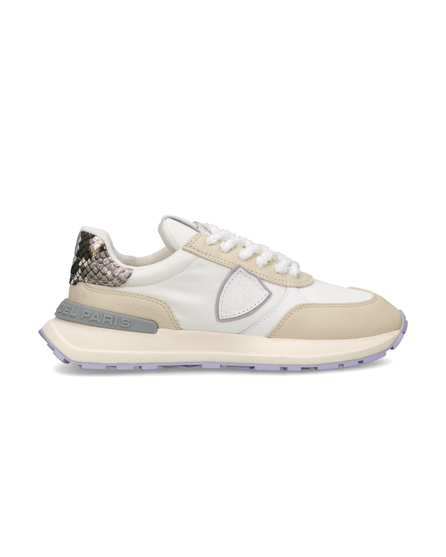 Sneakers Antibes Women with Multicoloured Spoiler, White Butter