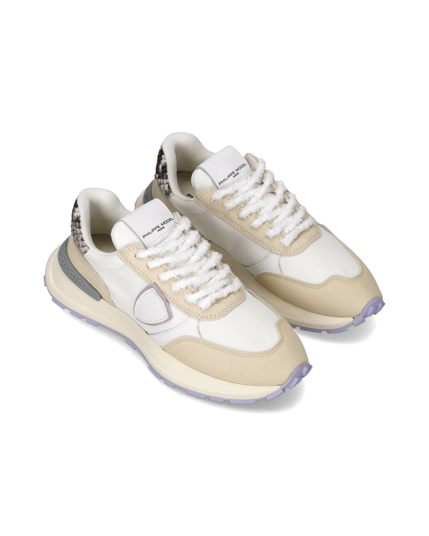 Sneakers Antibes Women with Multicoloured Spoiler, White Butter