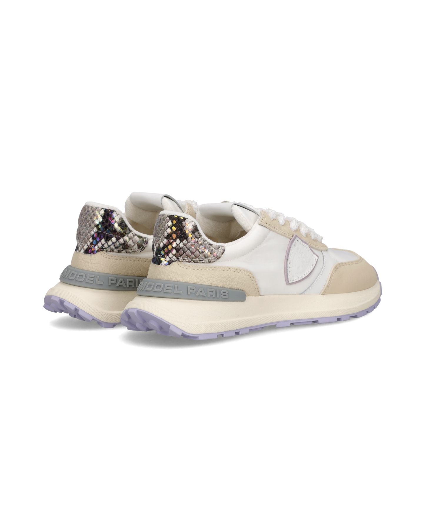 Sneakers Antibes Women with Multicoloured Spoiler, White Butter