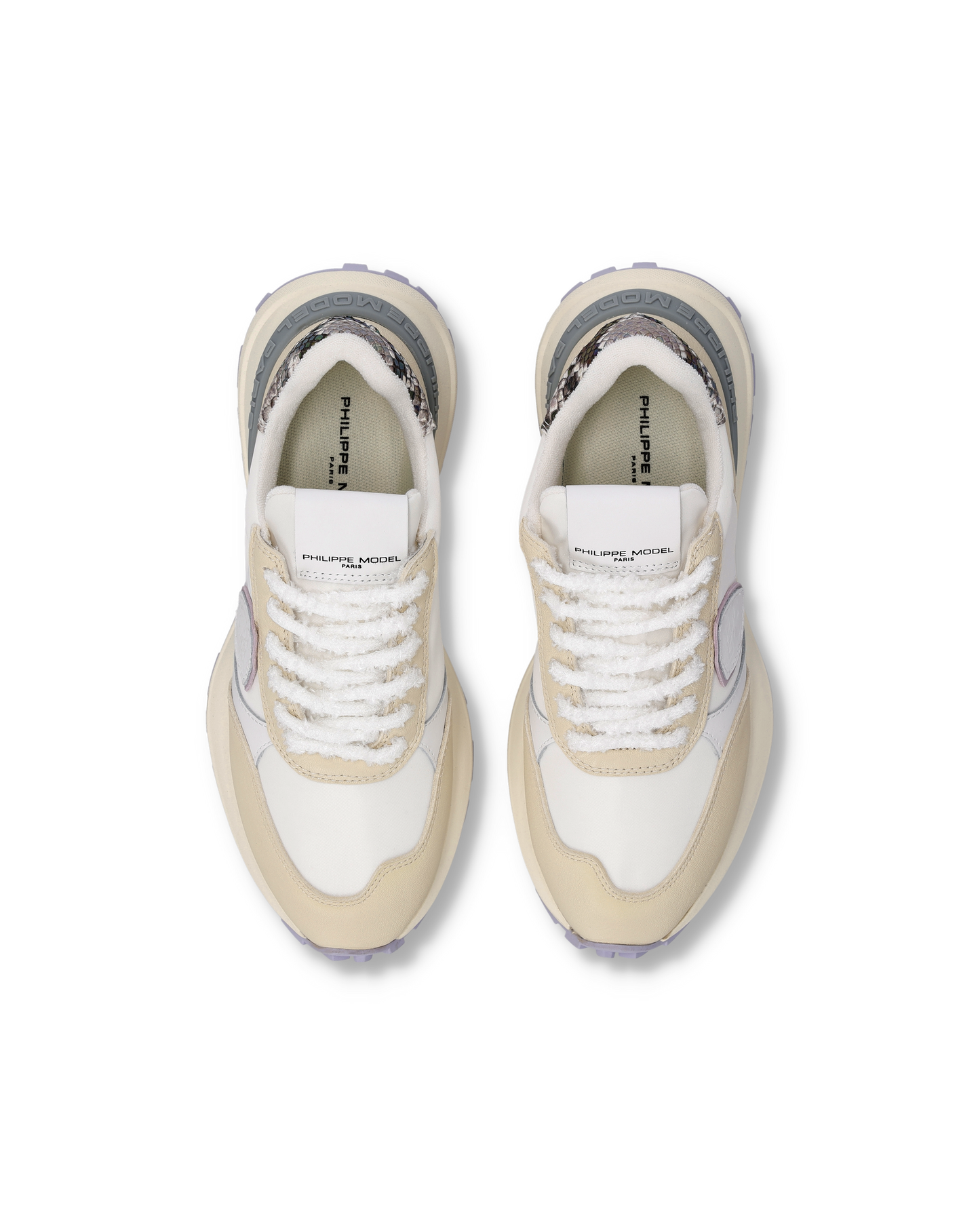 Sneakers Antibes Women with Multicoloured Spoiler, White Butter
