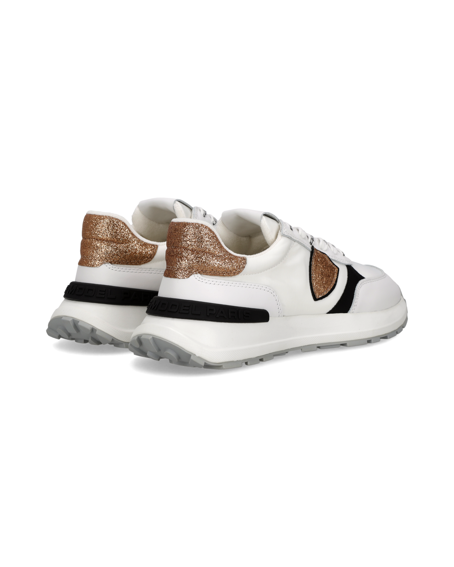 Zapatillas Antibes Para Mujer, Blanco Bronce y Negro