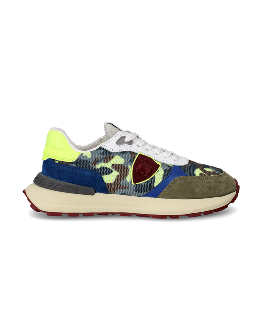 Sneaker running basse Antibes uomo - camouflage, verde e giallo