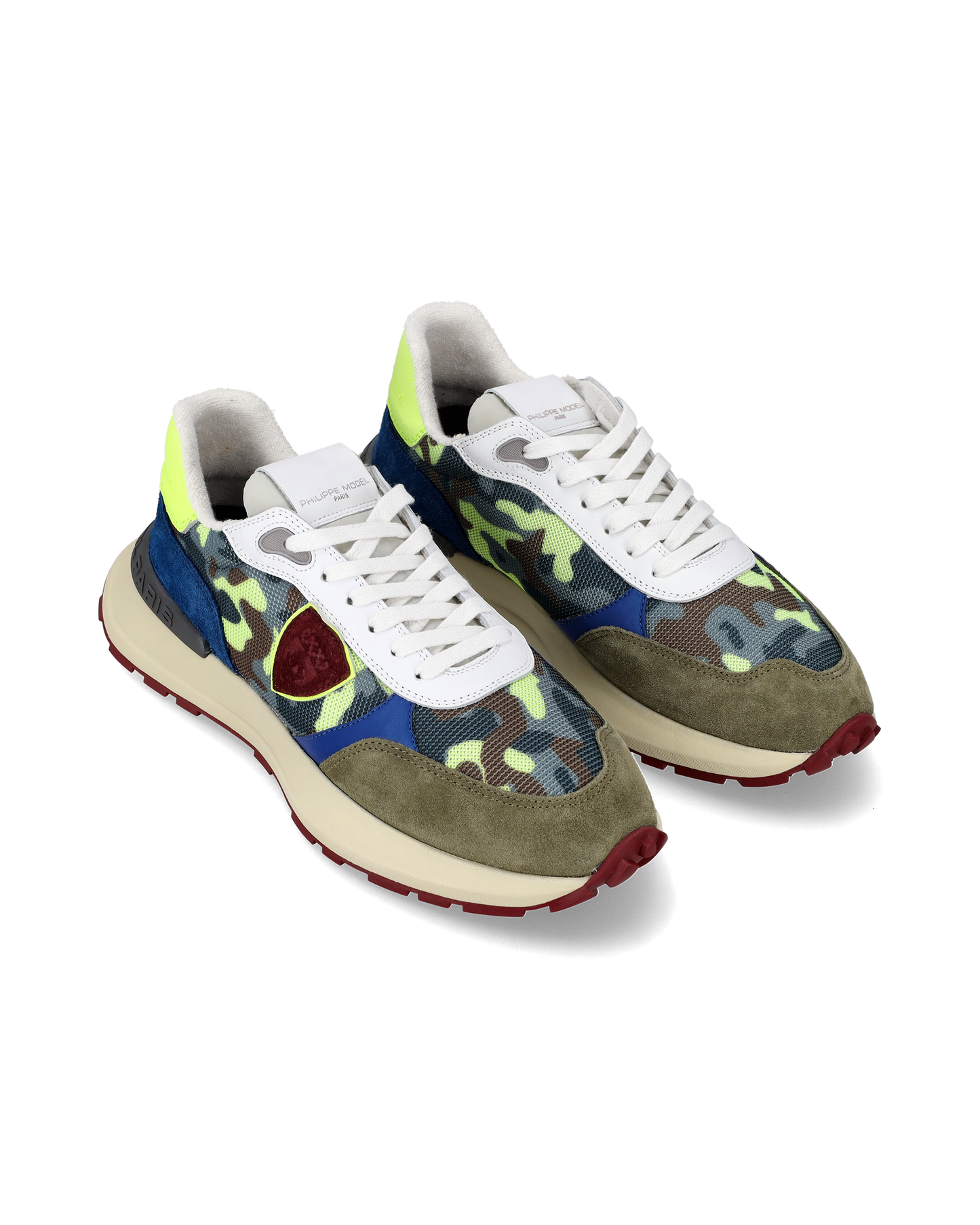 Sneaker running basse Antibes uomo - camouflage, verde e giallo