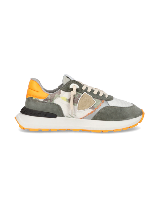 Sneakers Sportswear Antibes Men Printed Canvas Green Orange