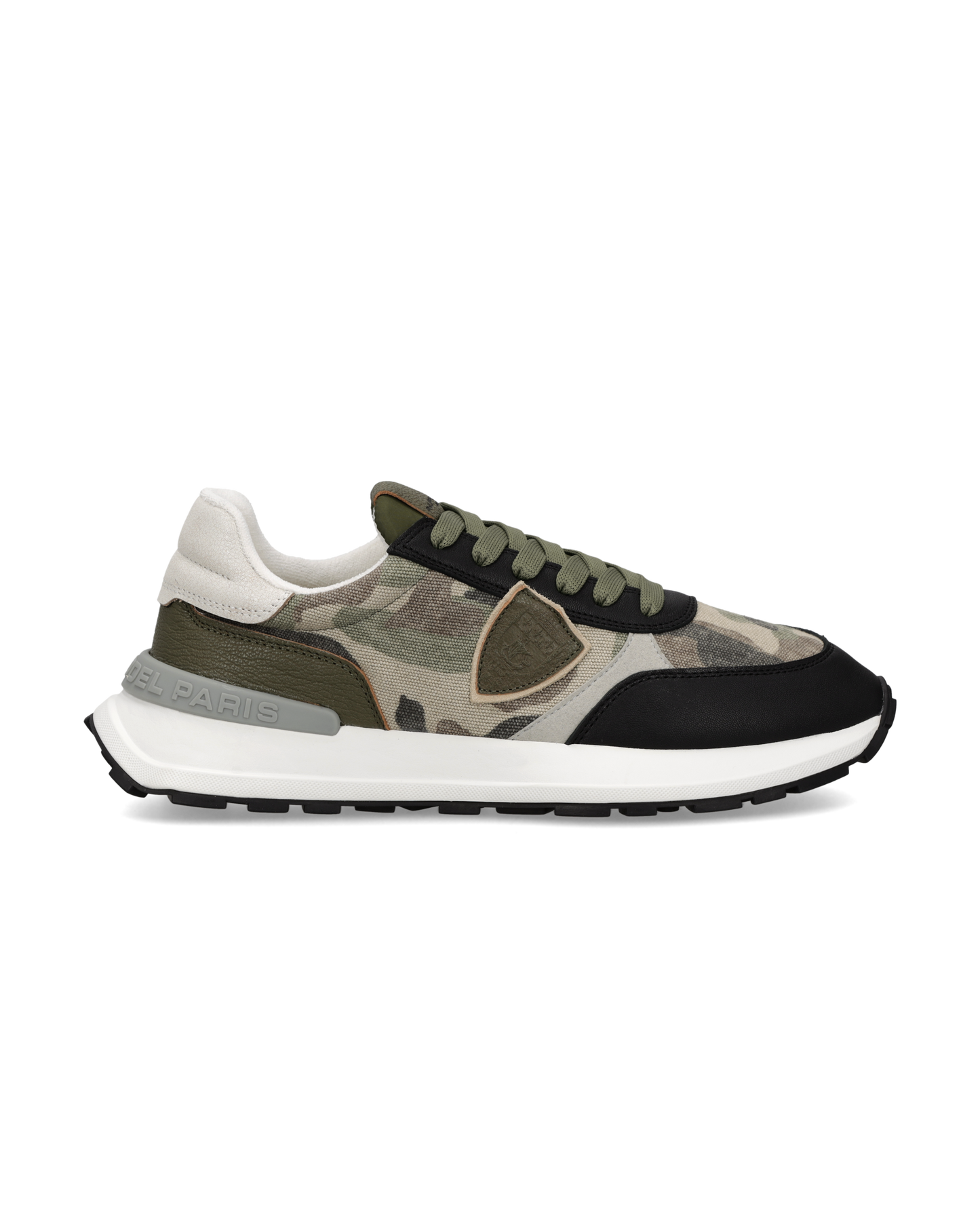 Sneakers Antibes Uomo, Verde Militare Nero Avorio