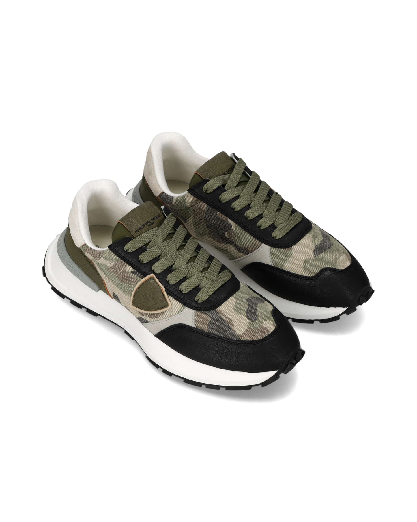 Sneakers Antibes Uomo, Verde Militare Nero Avorio