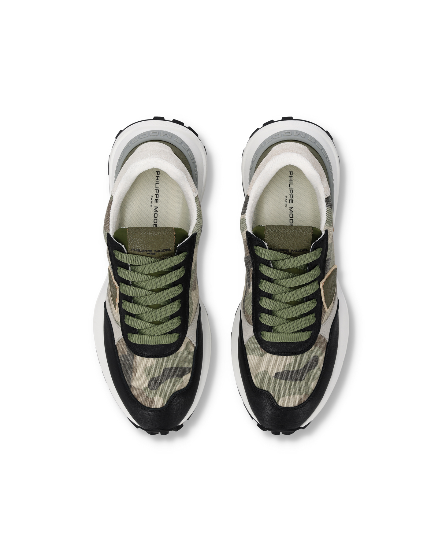 Sneakers Antibes Uomo, Verde Militare Nero Avorio