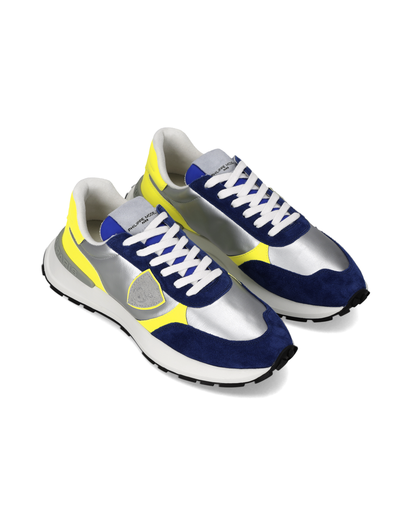 Zapatillas Antibes Para Hombre, Plateado Amarillo Fluorescente y Azul