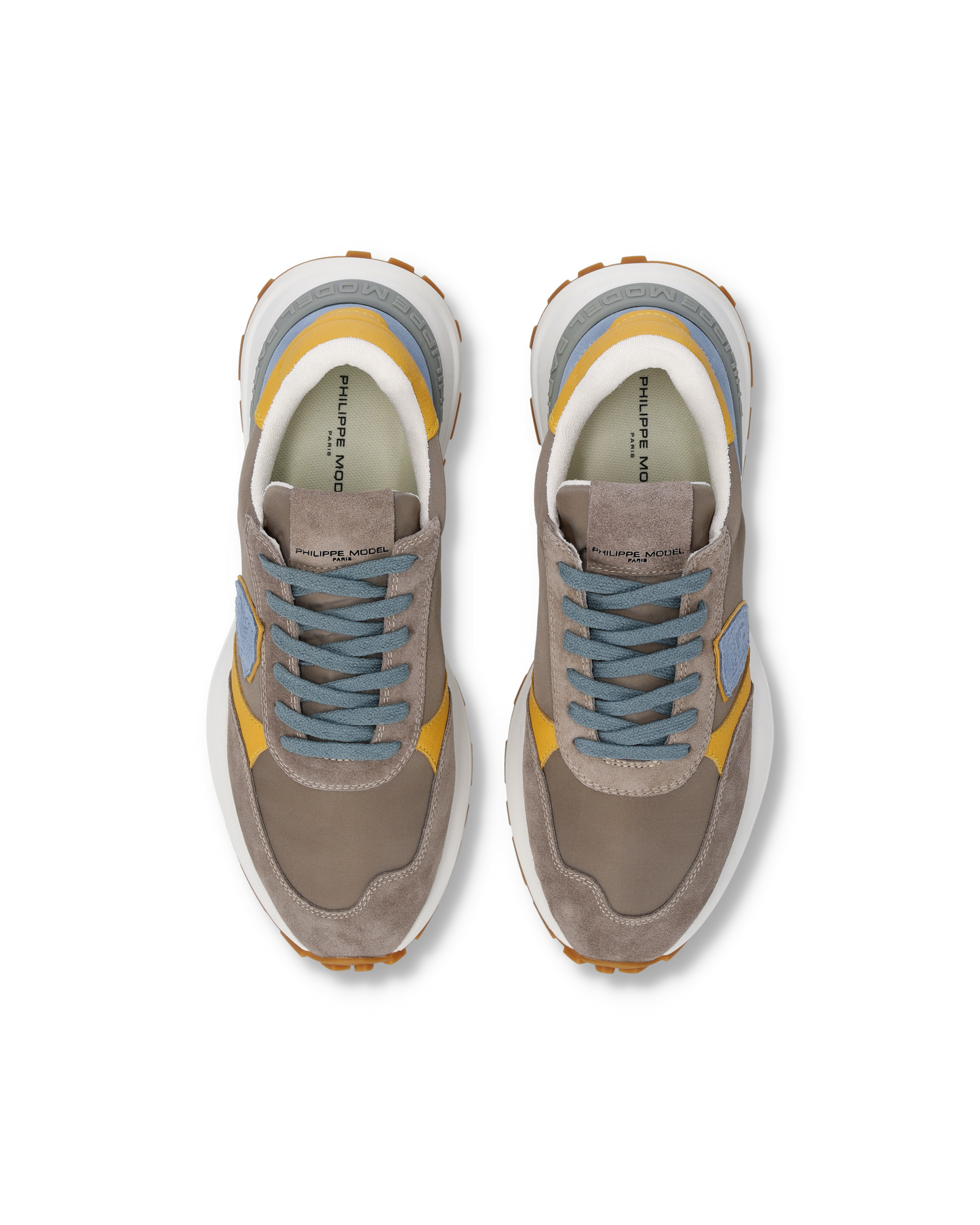 Sneakers Antibes Uomo, Taupe Avio Senape