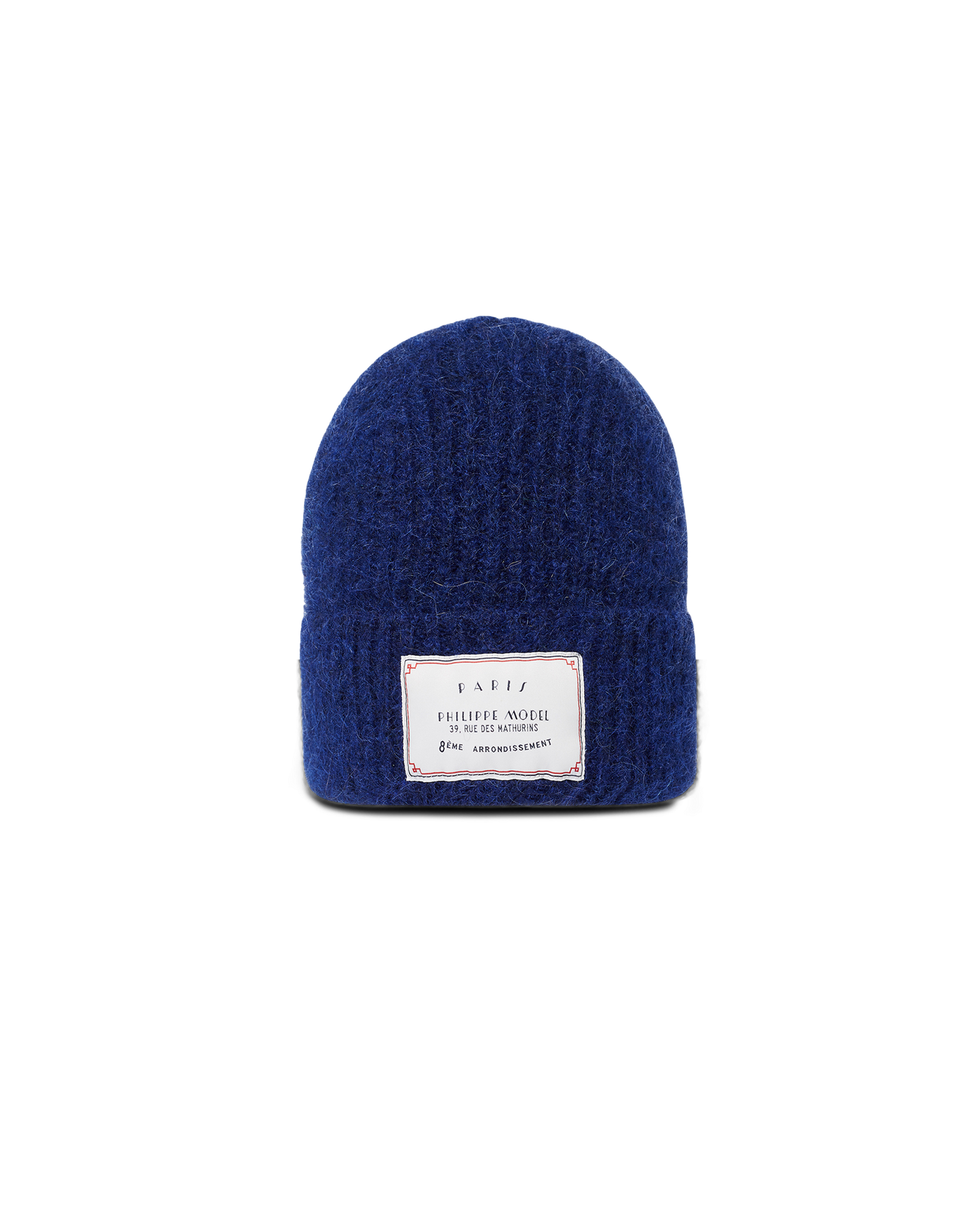 Berretto Unisex Blu in Mohair in Lana Mohair