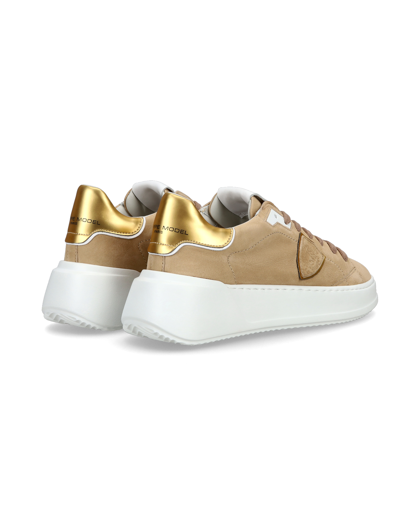 Sneaker casual Tres Temple da donna in pelle Nabuk - Beige