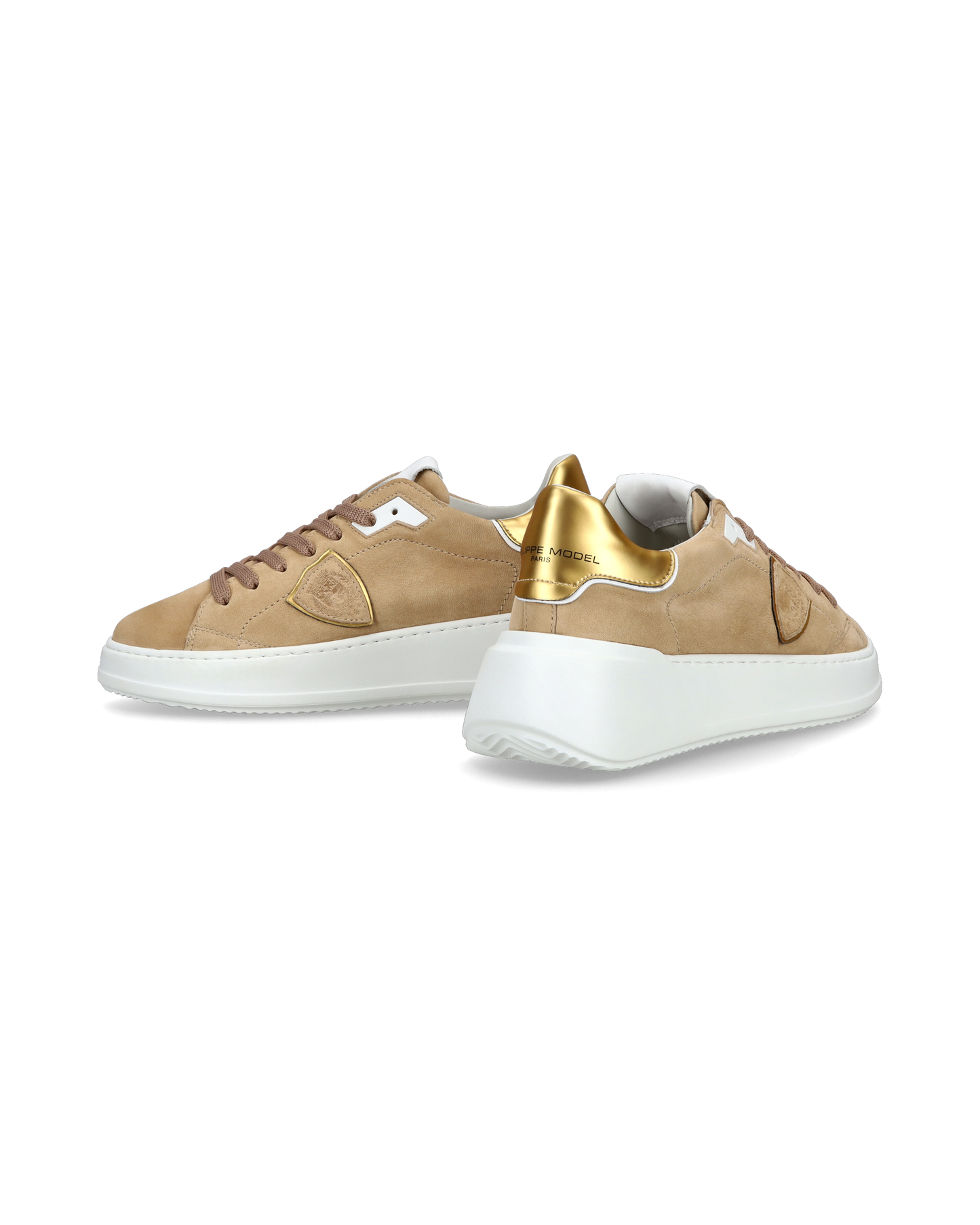 Sneaker casual Tres Temple da donna in pelle Nabuk - Beige