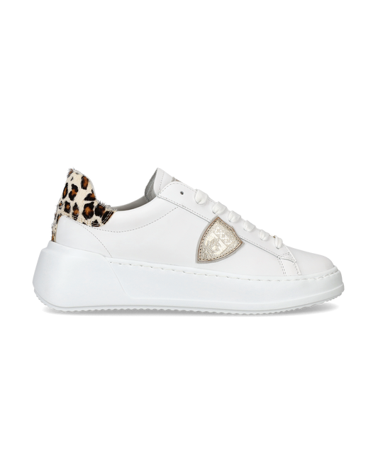 Sneaker bassa Tres Temple donna - bianco e animalier