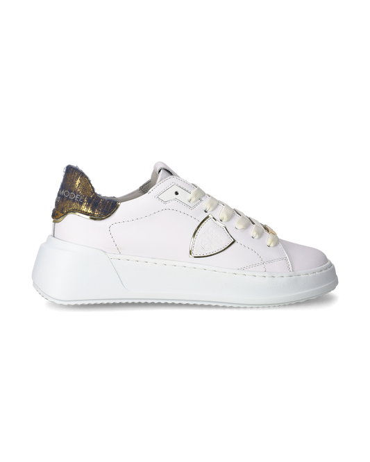 Sneakers Tres Temple Tennis Women, White Gold