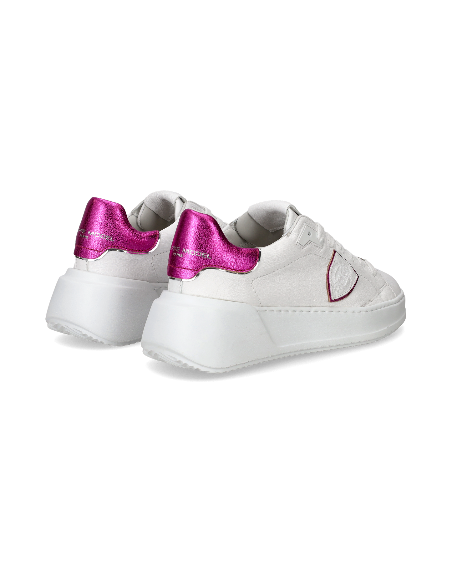 Sneaker basse Tres Temple donna - bianco e fucsia