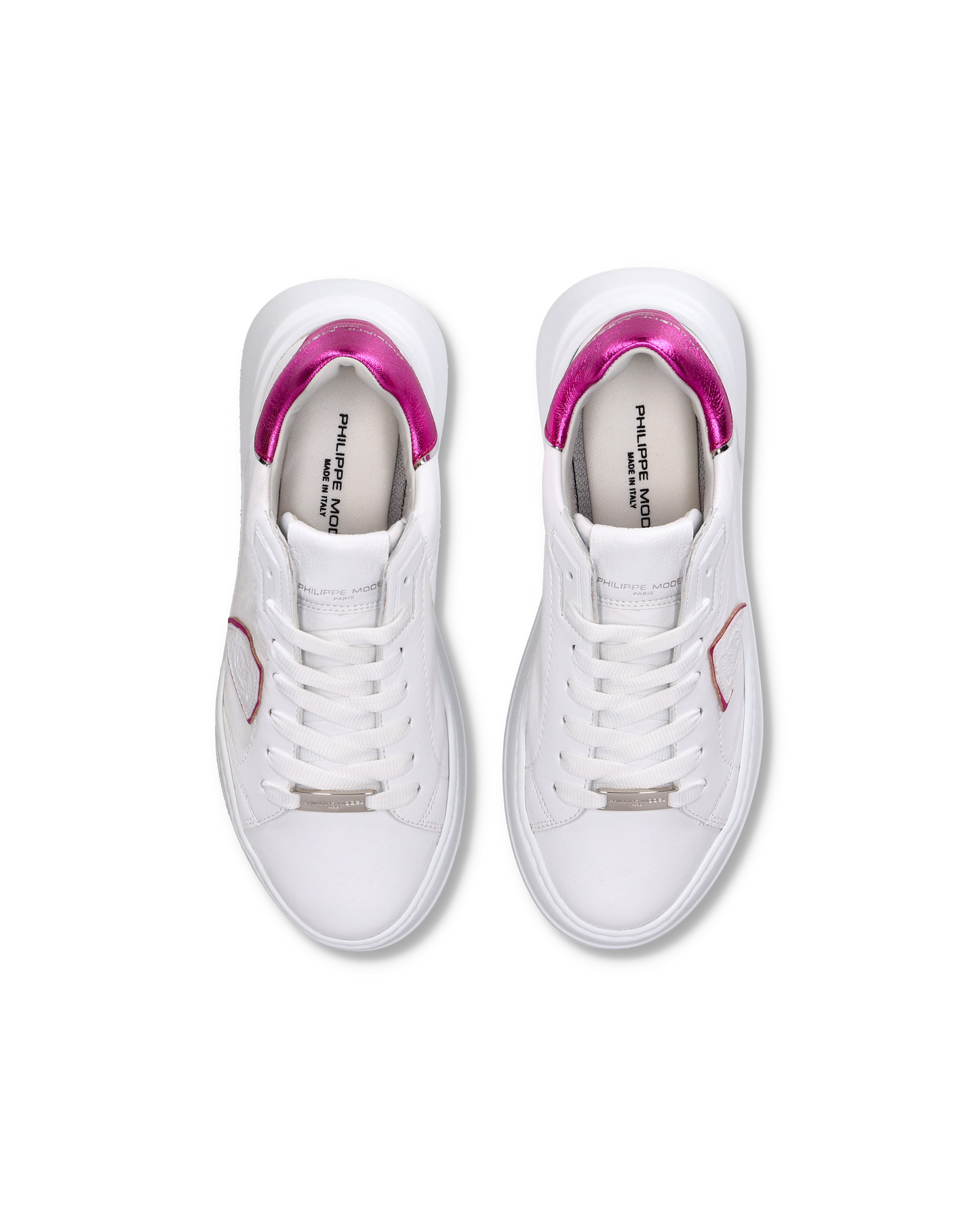 Sneaker basse Tres Temple donna - bianco e fucsia