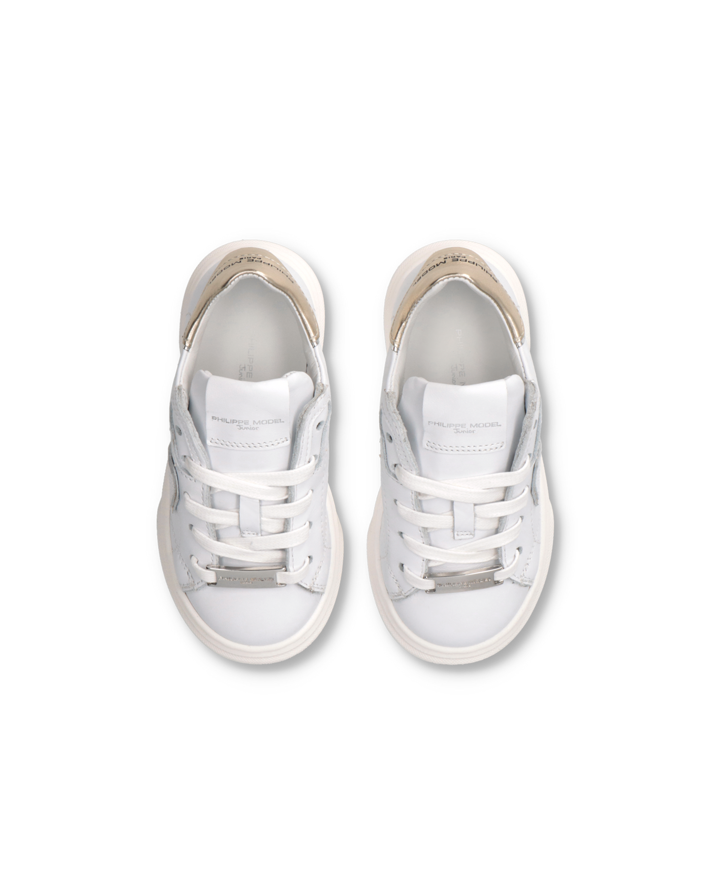 Sneakers Temple Baby, Bianco e Oro