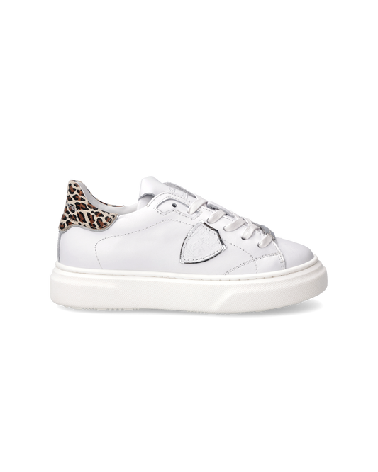 Sneakers Temple Kids, Bianco e Animalier