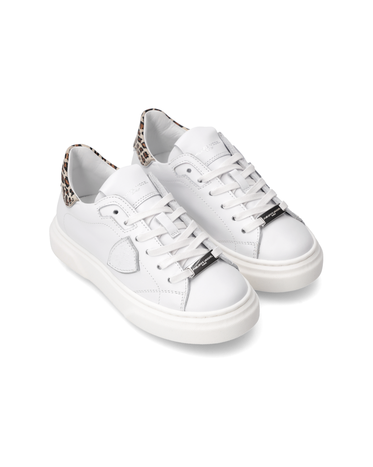 Sneakers Temple Tennis Junior, White Animalier