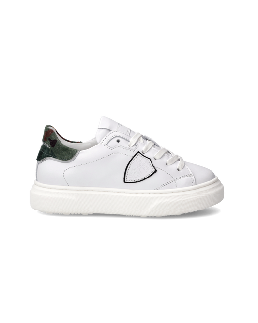 Sneakers Temple Tennis Kids, White Green