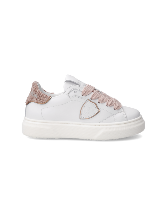 Sneakers Temple Tennis Kids, White Pink