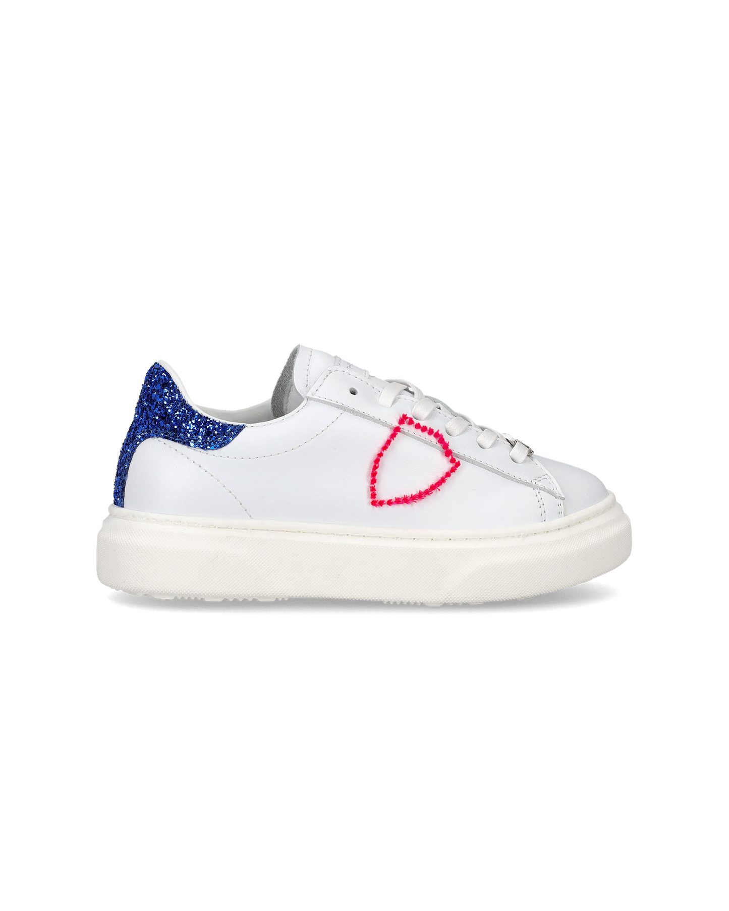 Sneakers Temple da Bambini Bianche e Blu in Pelle