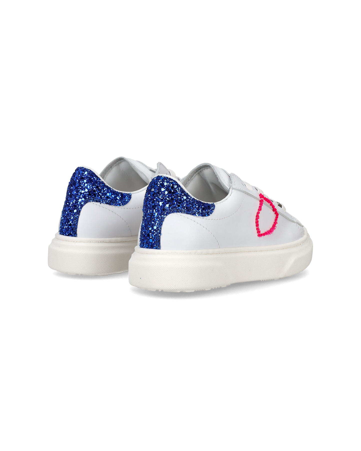 Sneakers Temple da Bambini Bianche e Blu in Pelle