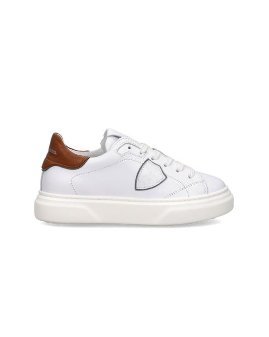 Sneaker Temple Kids, Bianco Marrone